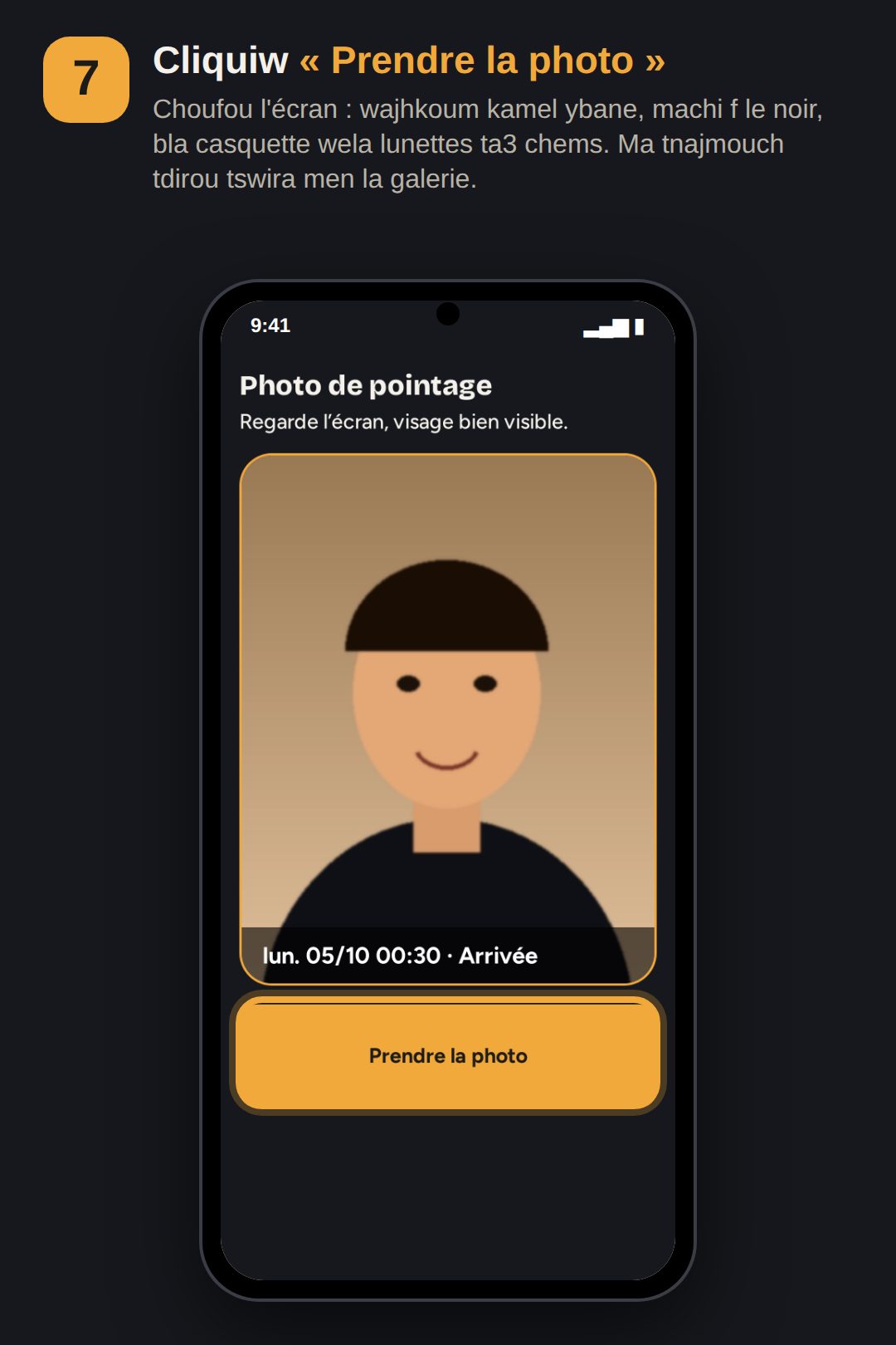 Étape 7 : Prendre la photo