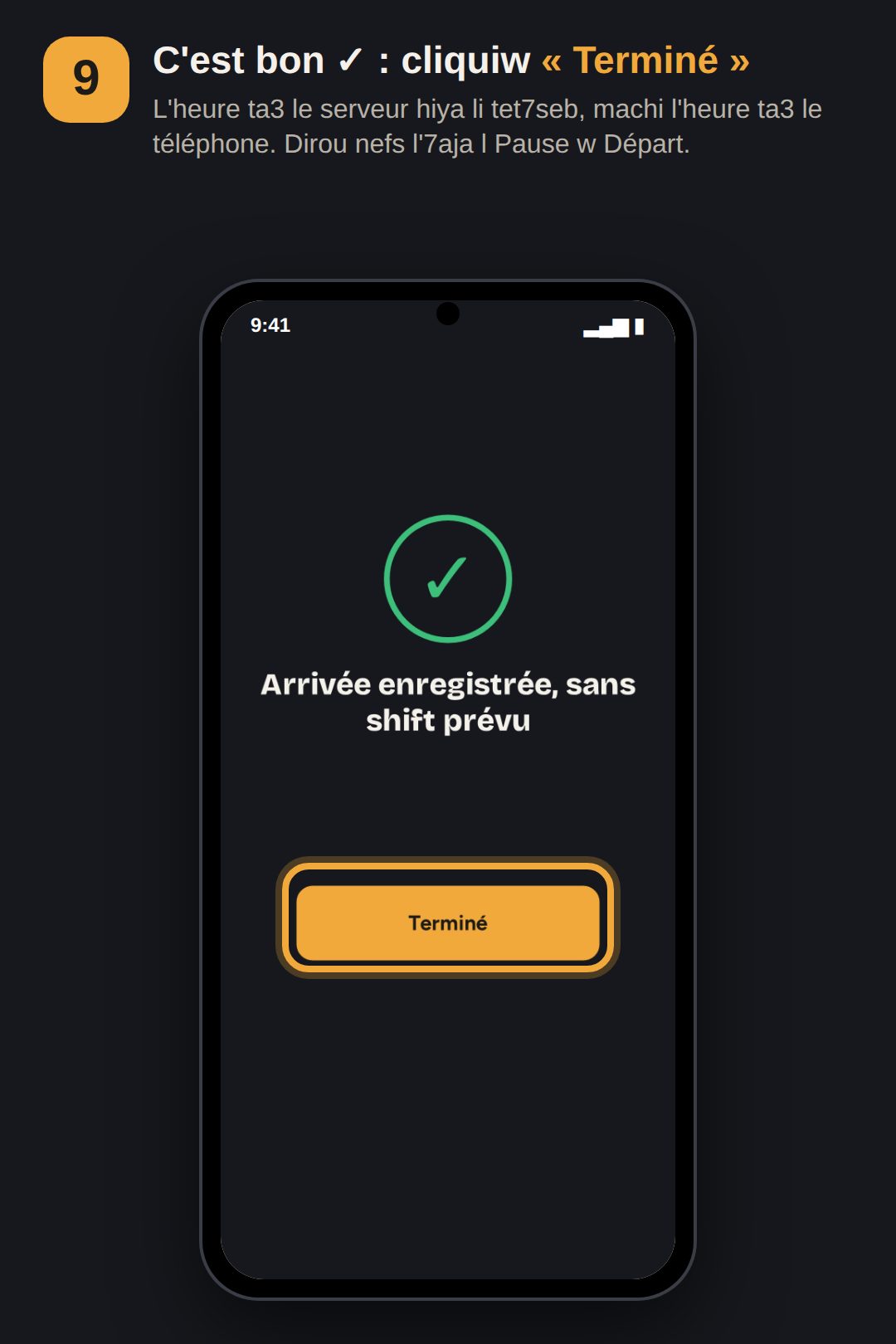 Étape 9 : Terminé